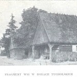 Fragment wsi Koślinka (dzisiaj część Tucholi) - te konkretne budynki stały przy dzisiejszej ul. Nowodworskiego