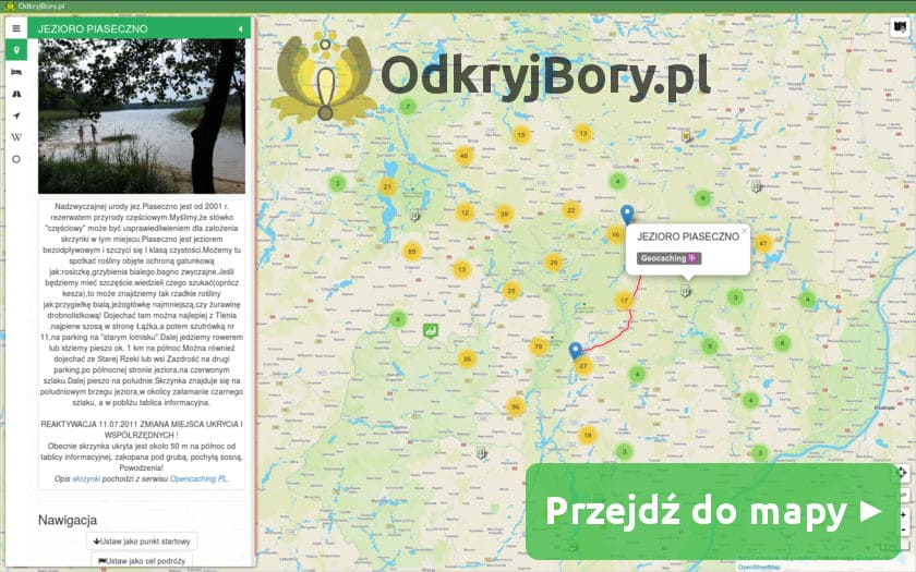 Interaktywna mapa Borów Tucholskich