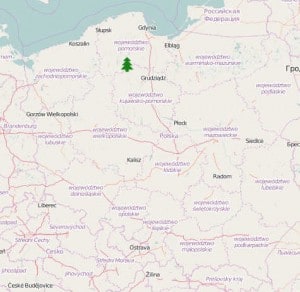 Położenie Tucholi na mapie Polski